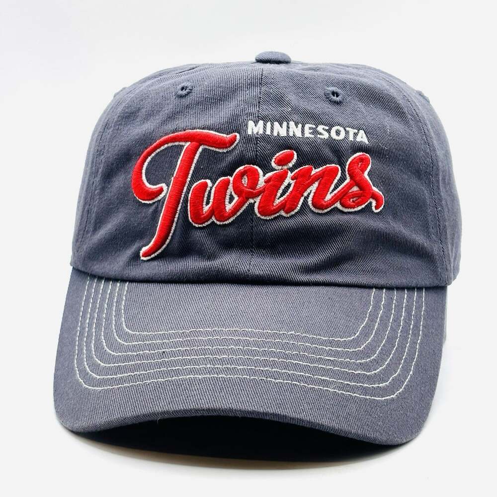 Minnesota Twins Hat Cap Strap Back Blue TC Logo Split Baseball MLB Fan Favorite